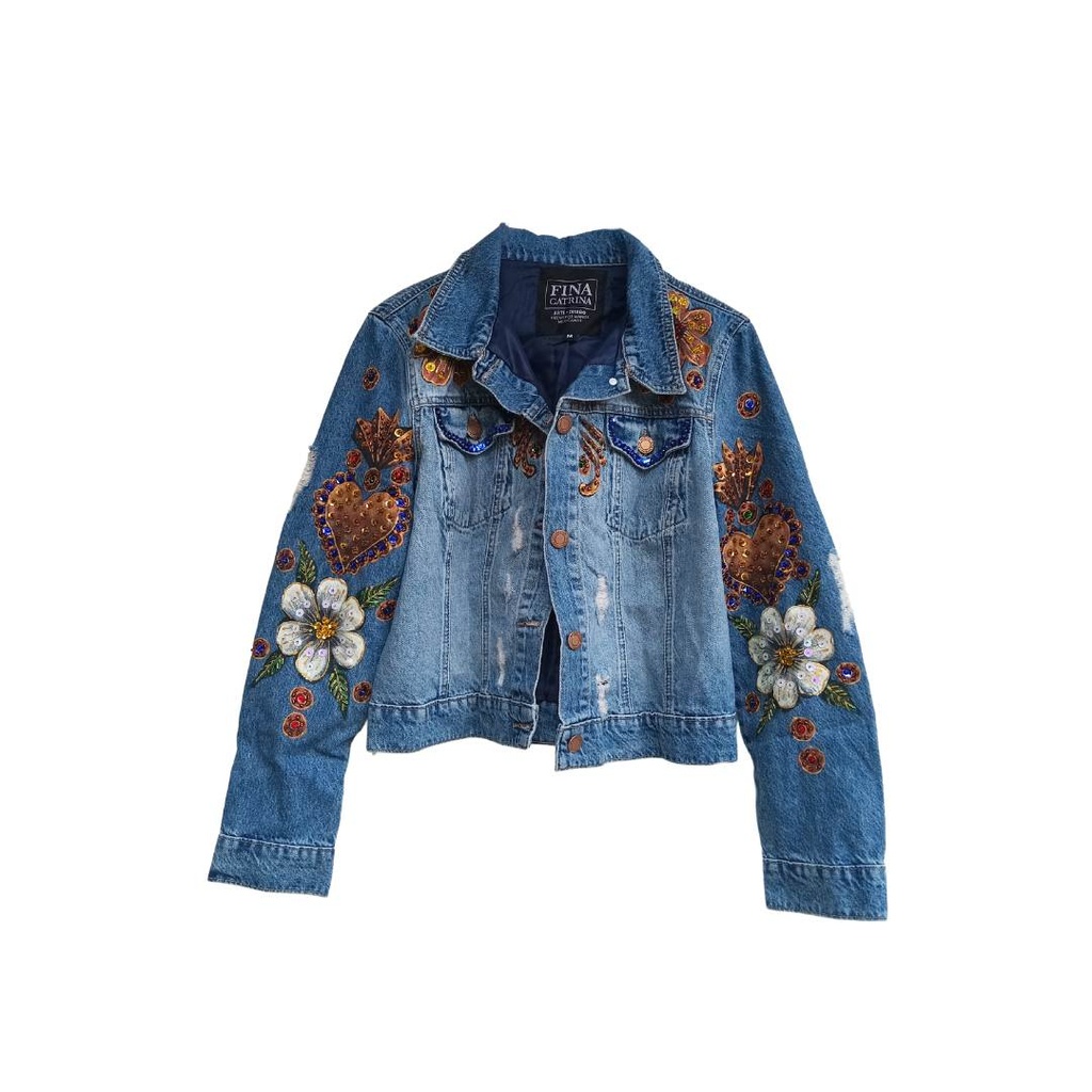 Chaqueta Cobre Flores