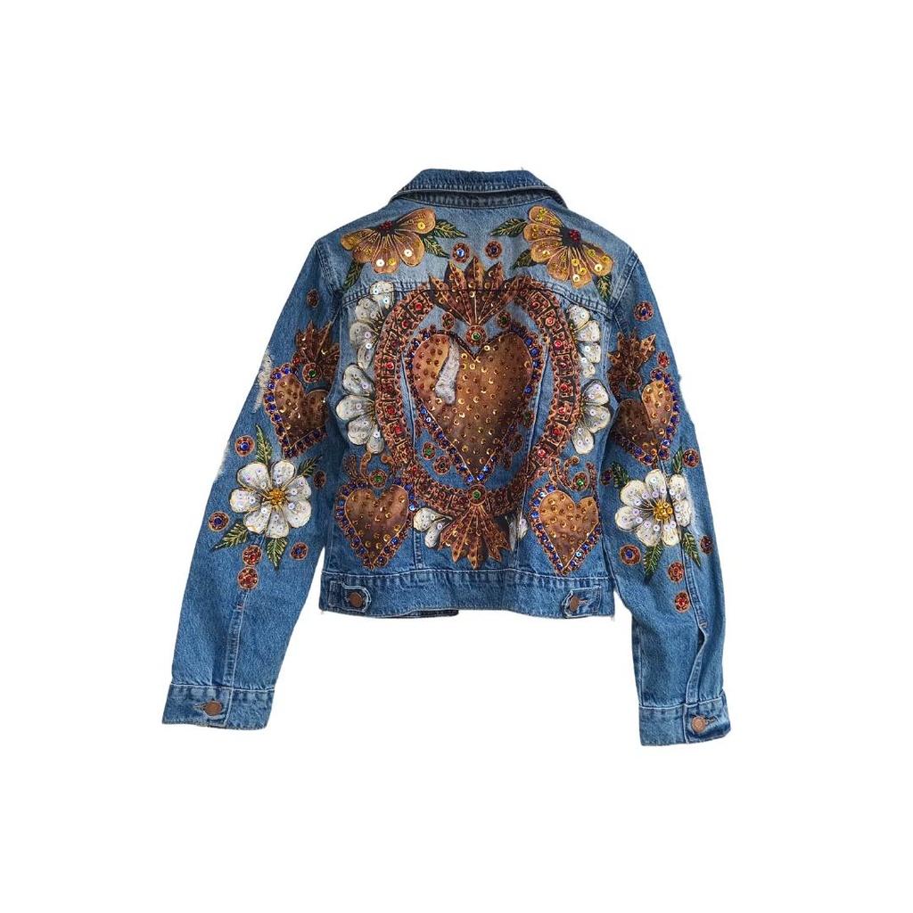 Chaqueta Cobre Flores