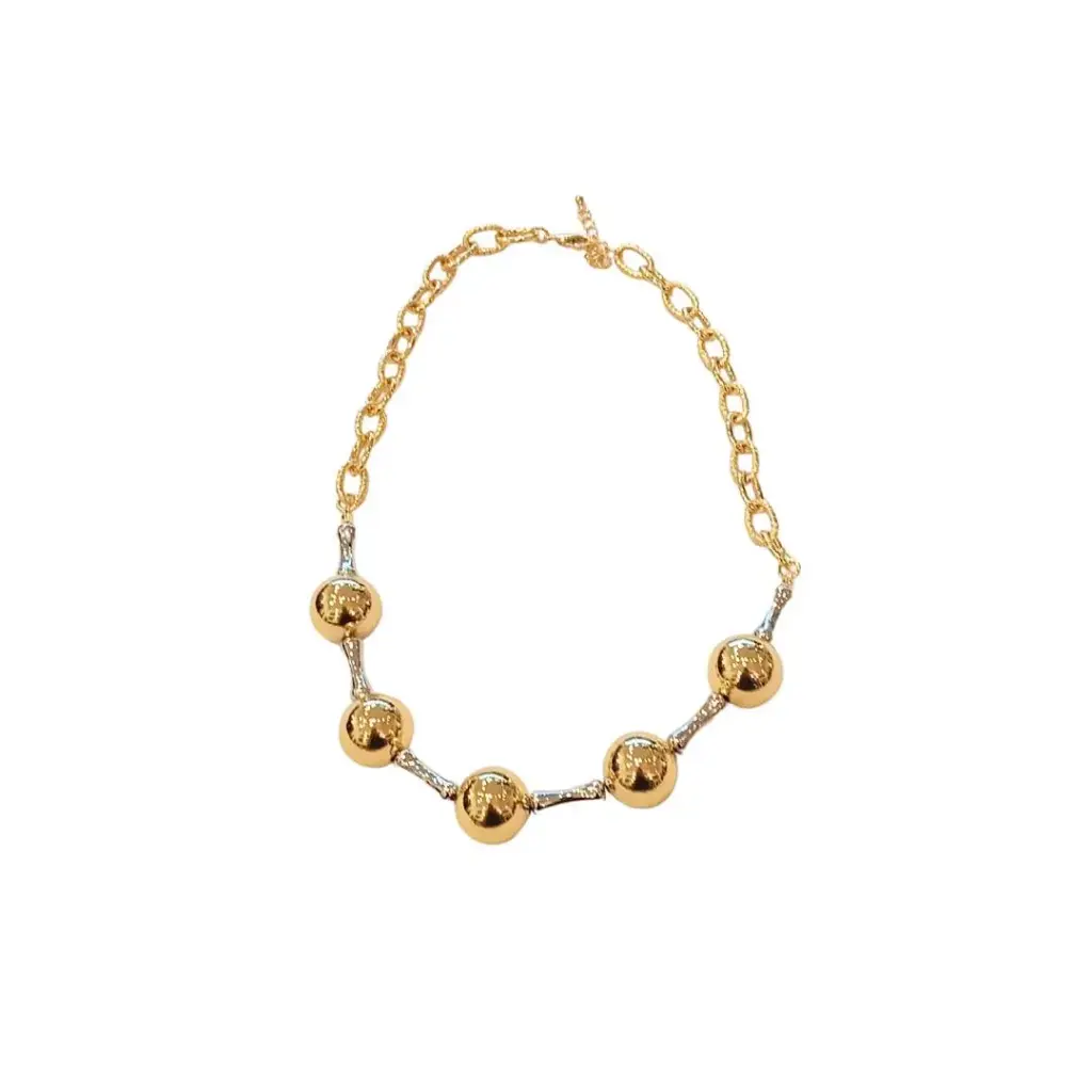 Collar Esferas Bicolor