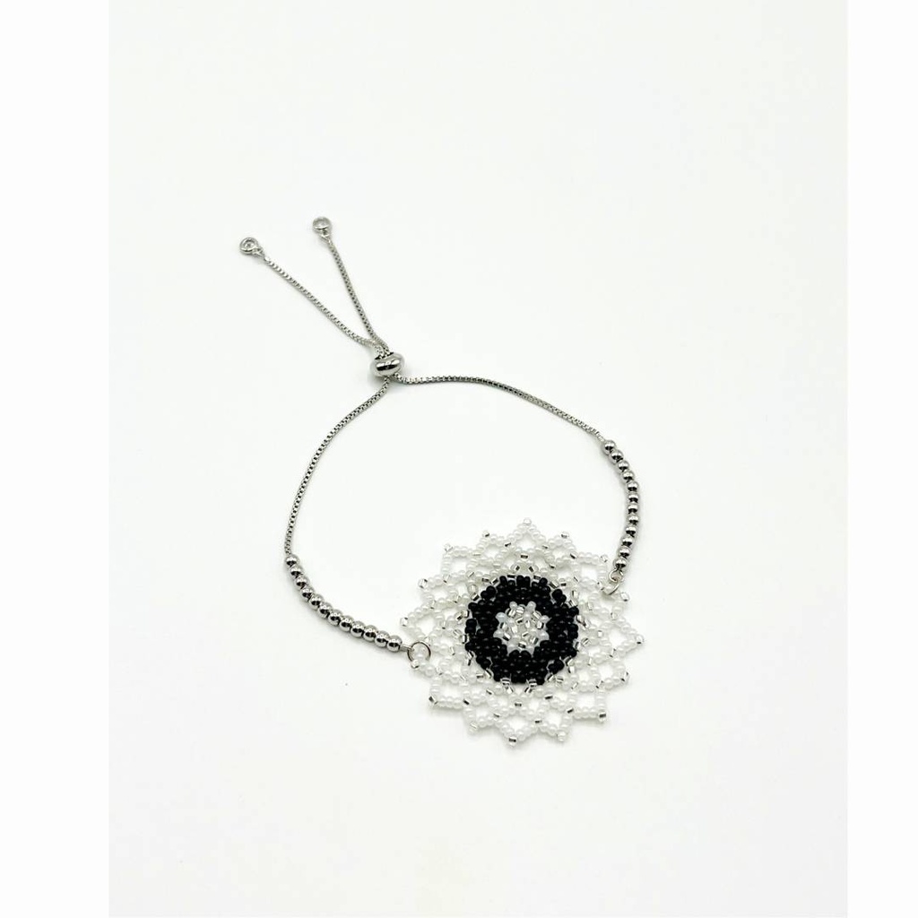 Pulsera Mandala  Blanco y Negro