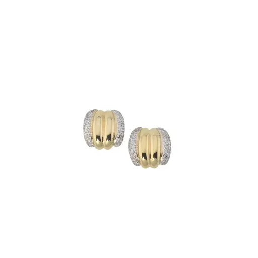 [CH-EA-5911] Aretes Bucle Pavé